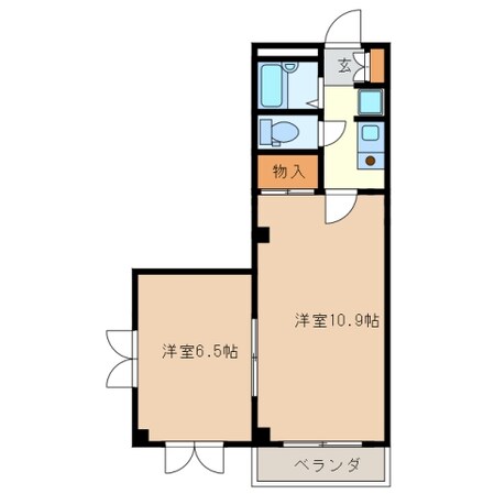 高田本山駅 徒歩4分 1階の物件間取画像